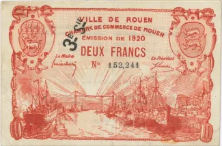 Seine-Maritime, Department of 2 Francs, 1922 image