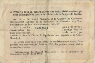 Seine-Maritime, Department of 2 Francs, 1918-1922 reverse
