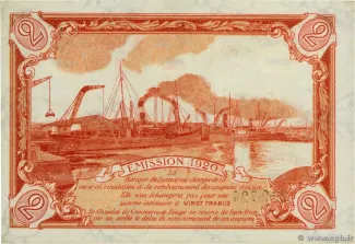 Seine-Maritime, Department of 2 Francs, 1920 reverse