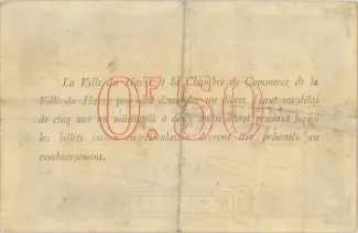 Seine-Maritime, Department of 50 Centimes, 1916 reverse