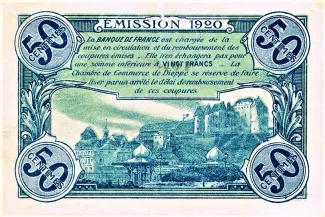 Seine-Maritime, Department of 50 Centimes, 1920 reverse