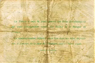 Seine-Maritime, Department of 50 Centimes, 1920 reverse