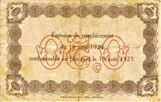 Seine-Maritime, Department of 50 Centimes, 1920 reverse