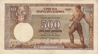 Serbia 500 Dinars, 1942 image