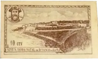 Setbal, District of 10 Centavos, 1922 reverse
