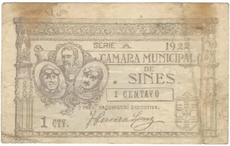 Setbal, District of 1 Centavo, 1922 obverse