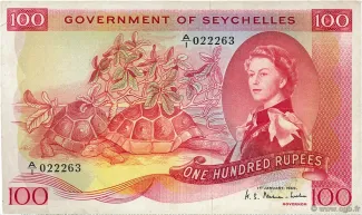 Seychelles 100 Rupees, 1975 image