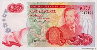 Seychelles 100 Rupees, 1977 image