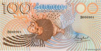 Seychelles 100 Rupees, 1980 image