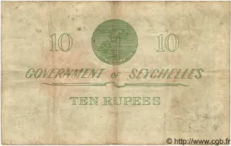 Seychelles 10 Rupees - Elizabeth II, 1954-1967 reverse