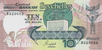 Seychelles 10 Rupees, 1989 image