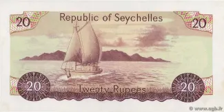 Seychelles 20 Rupees, 1977 reverse