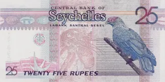 Seychelles 25 Rupees, 1998-2008 reverse
