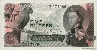 Seychelles 5 Rupees, 1968 image