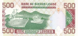 Sierra Leone 500 Leones, 1991 reverse