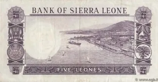 Sierra Leone 5 Leones, 1964 reverse