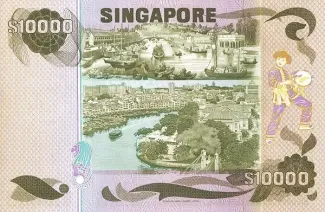 Singapore 10.000 Dollars, 1980 reverse
