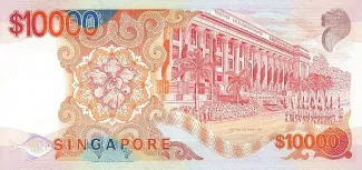 Singapore 10.000 Dollars, 1989 reverse