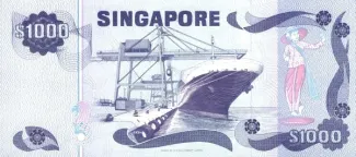 Singapore 1.000 Dollars, 1978 reverse