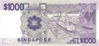 Singapore 1.000 Dollars, 1984 reverse