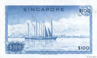 Singapore 100 Dollars, 1967-1973 reverse