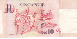 Singapore 10 Dollars, 1999 reverse