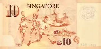 Singapore 10 Dollars, 2004-2025 reverse