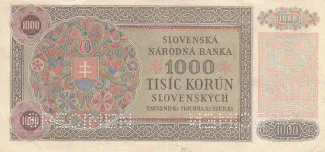 Slovakia 1.000 Korun, 1940 reverse