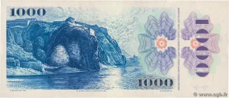 Slovakia 1.000 Korun, 1985 reverse