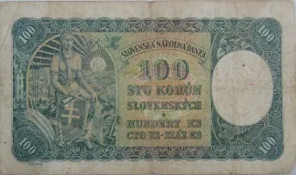 Slovakia 100 Korun, 1940 reverse