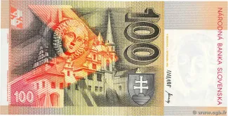 Slovakia 100 Korun, 1993 reverse