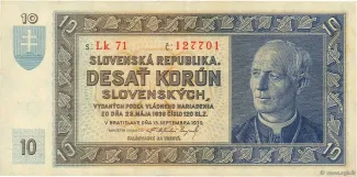 Slovakia 10 Korun, 1939 image