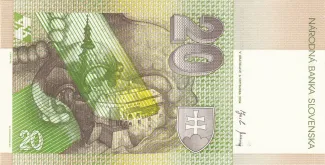 Slovakia 20 Korun, 1993-2006 reverse