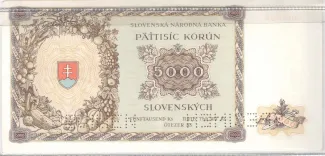 Slovakia 5.000 Korun, 1944 reverse