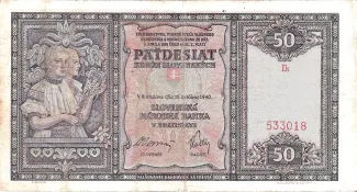 Slovakia 50 Korun, 1940 image