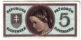 Slovakia 5 Korun, 1945 image