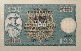Slovenia 100 Lira, 1944 image
