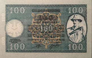 Slovenia 100 Lira, 1944 reverse