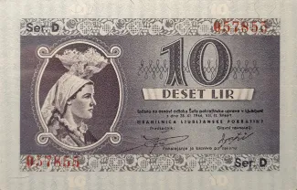 Slovenia 10 Lira, 1944 image
