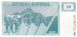 Slovenia 10 Tolarjev, 1990 image