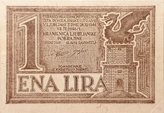 Slovenia 1 Lira, 1944 image
