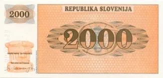 Slovenia 2.000 Tolarjev, 1992 reverse