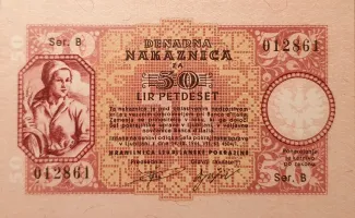 Slovenia 50 Lira, 1944 image