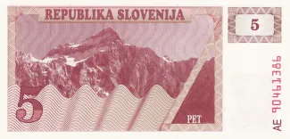 Slovenia 5 Tolarjev, 1990 image
