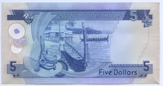 Solomon Islands 5 Dollars - Elizabeth II, 1977-1979 reverse