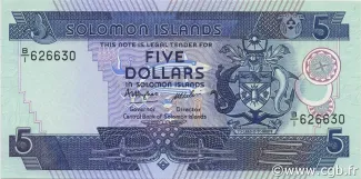 Solomon Islands 5 Dollars, 1986 image