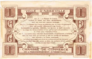 Somme, Department of 1 Franc, 1920 reverse
