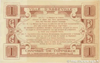 Somme, Department of 1 Franc, 1920 reverse
