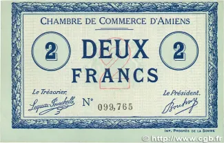 Somme, Department of 2 Francs, 1920 image