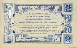 Somme, Department of 2 Francs, 1920 reverse
